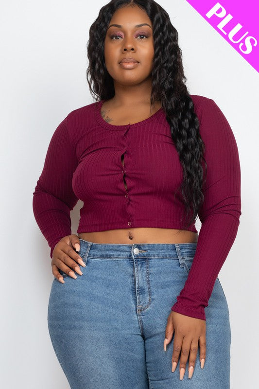 Gianna's Ribbed Crop Top ****PLUS SIZE AVAILABLE!!**** - Lilah Style