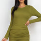 Janelle's Ribbed Drawstring Bodycon dress - Lilah Style