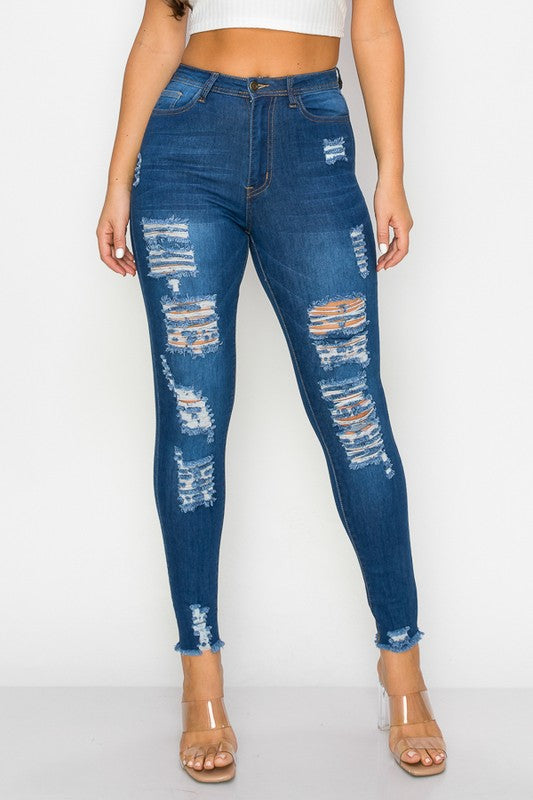 Stacey High Waist Skinny Jeans - Lilah Style