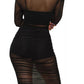 3PC Crop Top & Shorts Sheer Mesh "Keep Your Eyes on Me" - Lilah Style